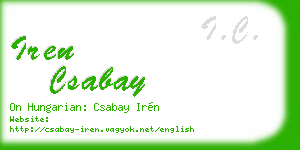 iren csabay business card